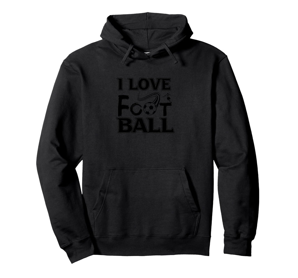 I Love Football Football Fan Soccer Hoodie - Streetwear Style for Adults