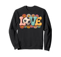 Groovy Love Soccer Goalie Player Sweatshirt - Aesthetic Graphic for Adults