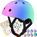 Color Gradient Adjustable Kids Bike Helmet Toddler Skateboard Helmets Boys Girls Child Ventilation Helmet for Multi-Sports Skating Cycling Scooter Balance