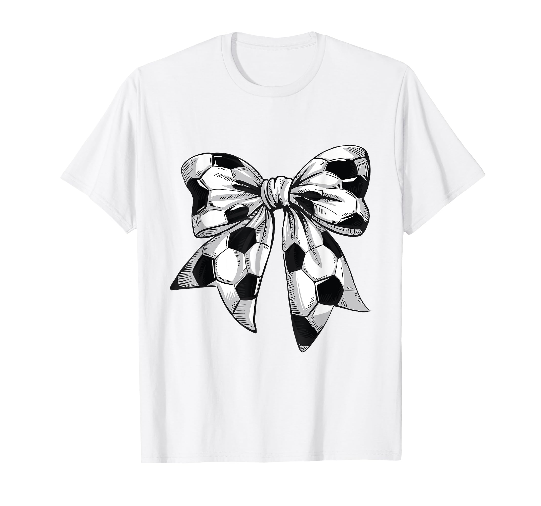 Coquette Bow Soccer Ball Mom Life T-Shirt - Fun Novelty Design for Adults