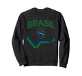 Brazil Gift Flag Brazilian Fan Samba Sweatshirt - Minimalist Print Unisex