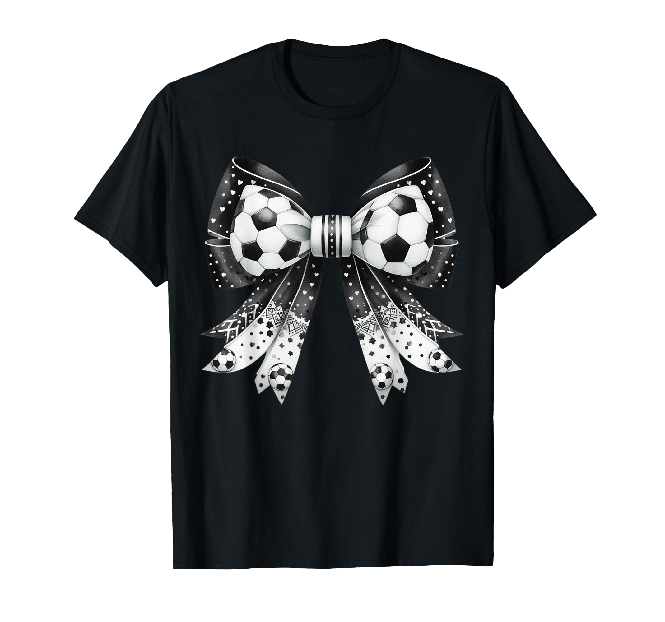 Coquette Bow Funny Soccer Lover Game Day T-Shirt - Custom Art Print Unisex