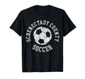 Schenectady County Soccer Distressed 90S T-Shirt - Graphic Print Men Women