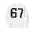 Black Sports Team Number 67 Sweatshirt - Graphic Print Unisex