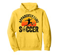 Apparently I Like Soccer Season Funny Hoodie - Trendy Graphic for Adults