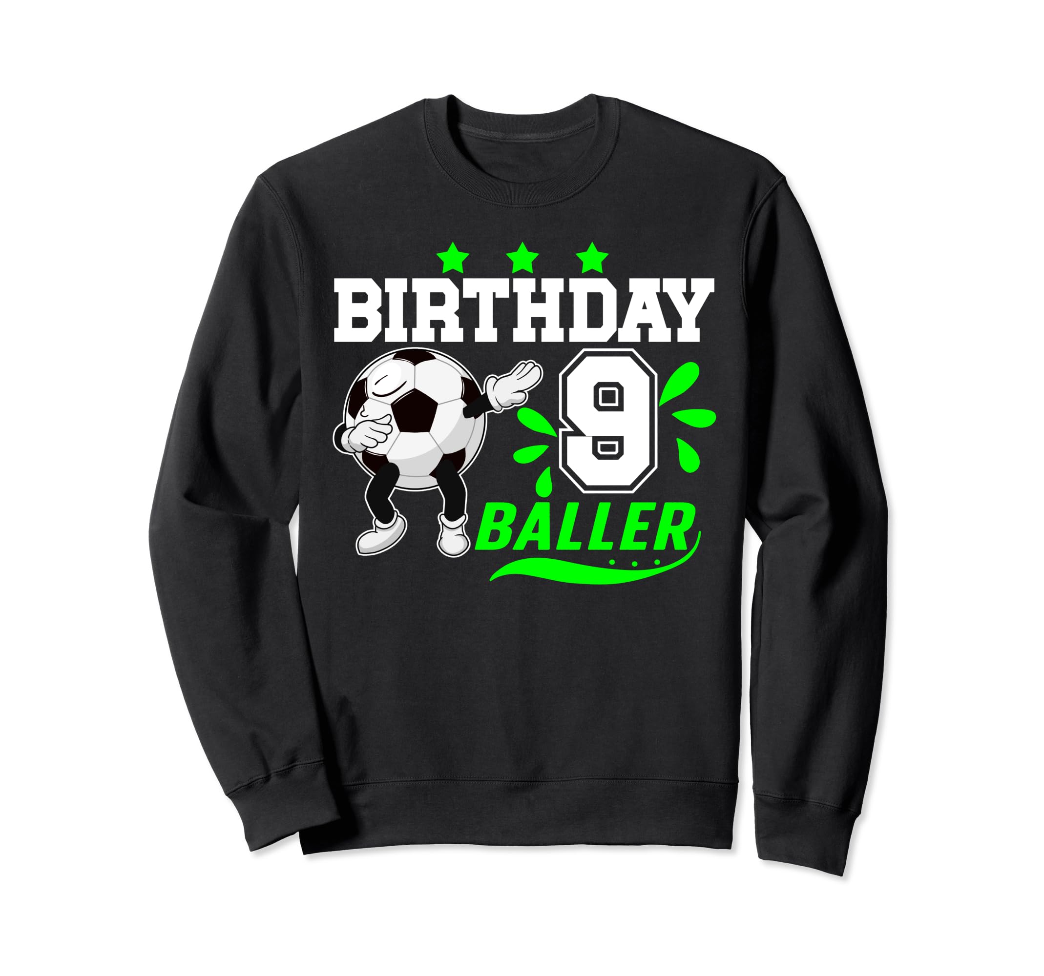 9Th Birthday Party Soccer Nine Sweatshirt - Custom Art Print Men Women