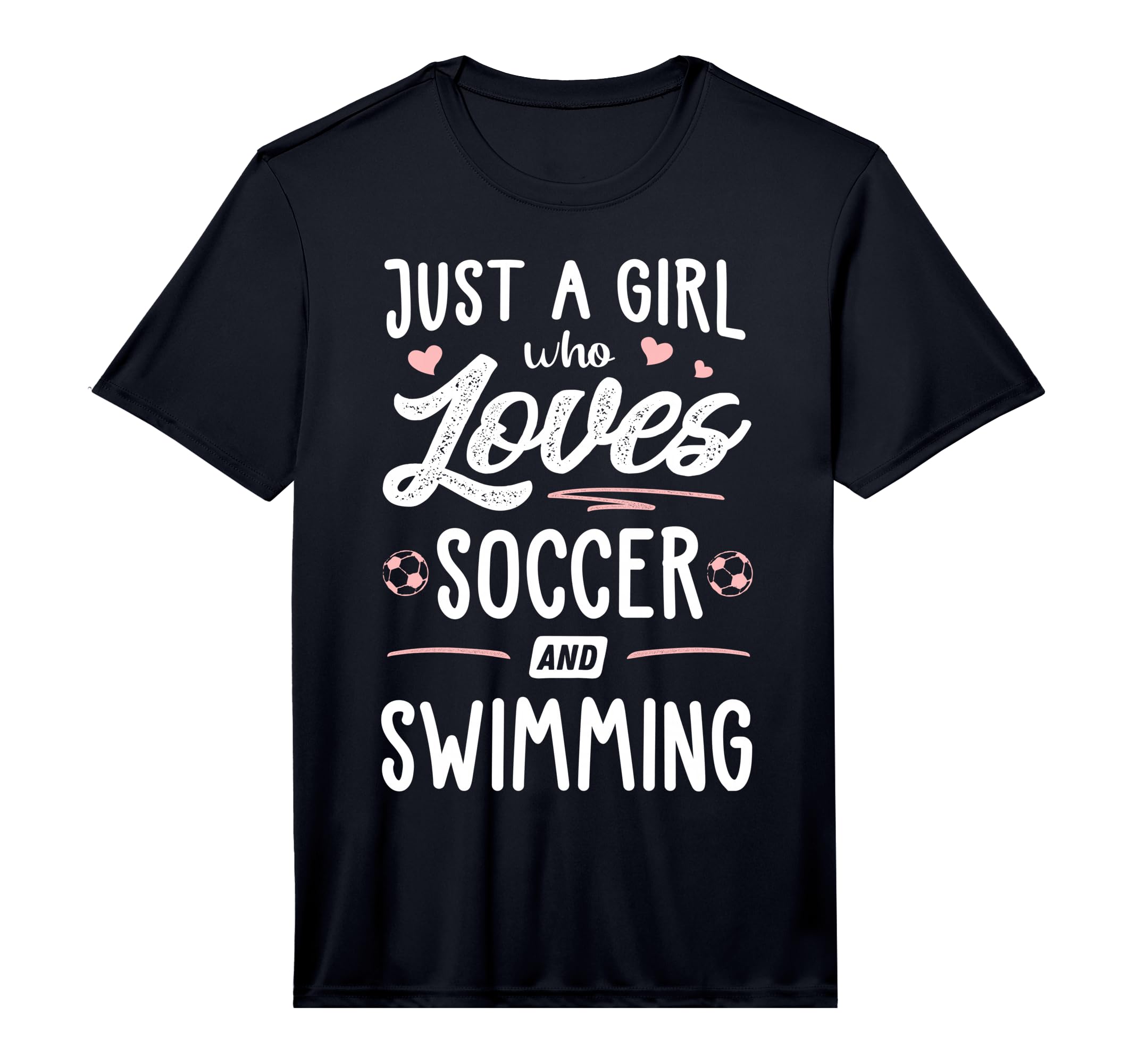 Just Who Loves Soccer And Swimming Gift T-Shirt - Custom Art Print Unisex