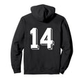 Number 14 Backside 80S 90S Team Jersey Hoodie - Streetwear Style Unisex