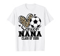 Senior Nana Class 2026 Soccer Leopard T-Shirt - Fun Novelty Design Unisex