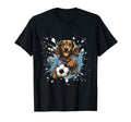 Dachshund Dog Playing Soccer Funny T-Shirt - Fun Novelty Design Unisex