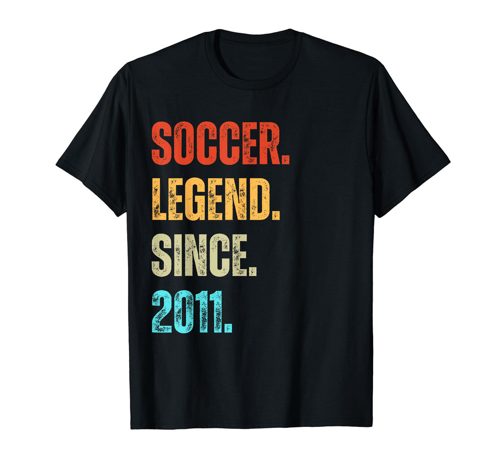 Soccer Legend Since 2011 Birthday T-Shirt - Aesthetic Graphic Unisex