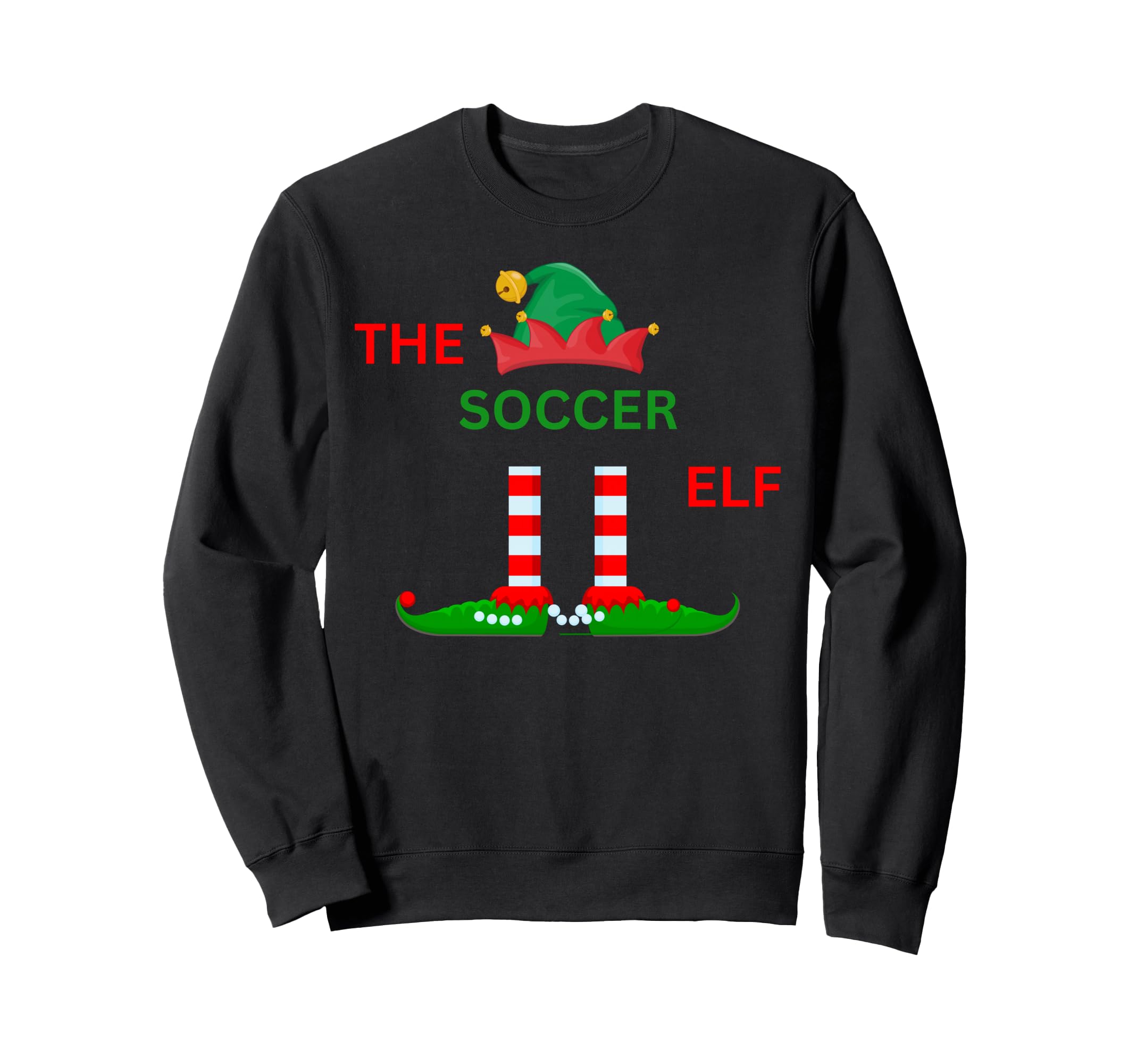 Soccer Funny Elf Pajamas Family Sweatshirt - Aesthetic Graphic Unisex