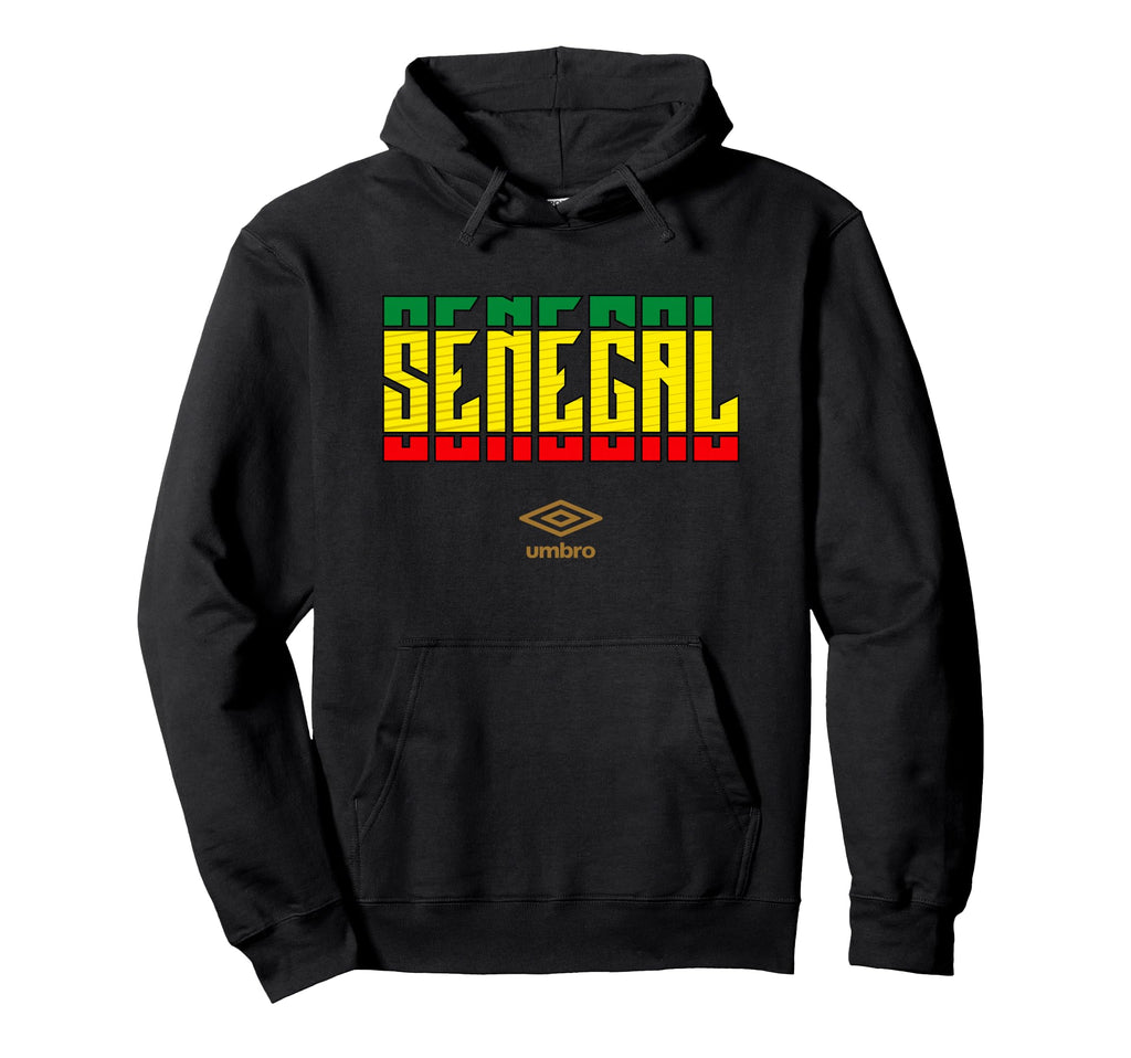 Umbro International Soccer Senegal Stacked Hoodie - Trendy Graphic Unisex