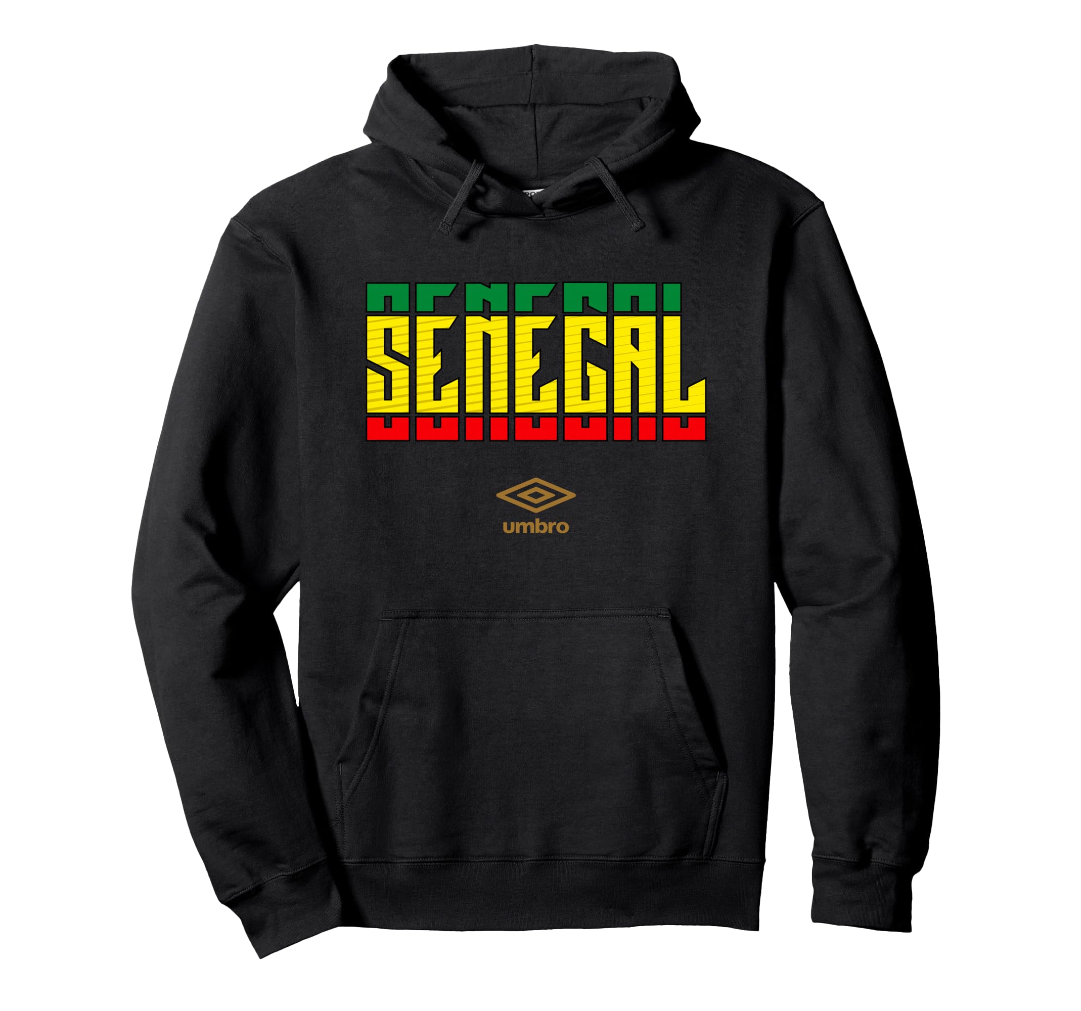 Umbro International Soccer Senegal Stacked Hoodie - Trendy Graphic Unisex