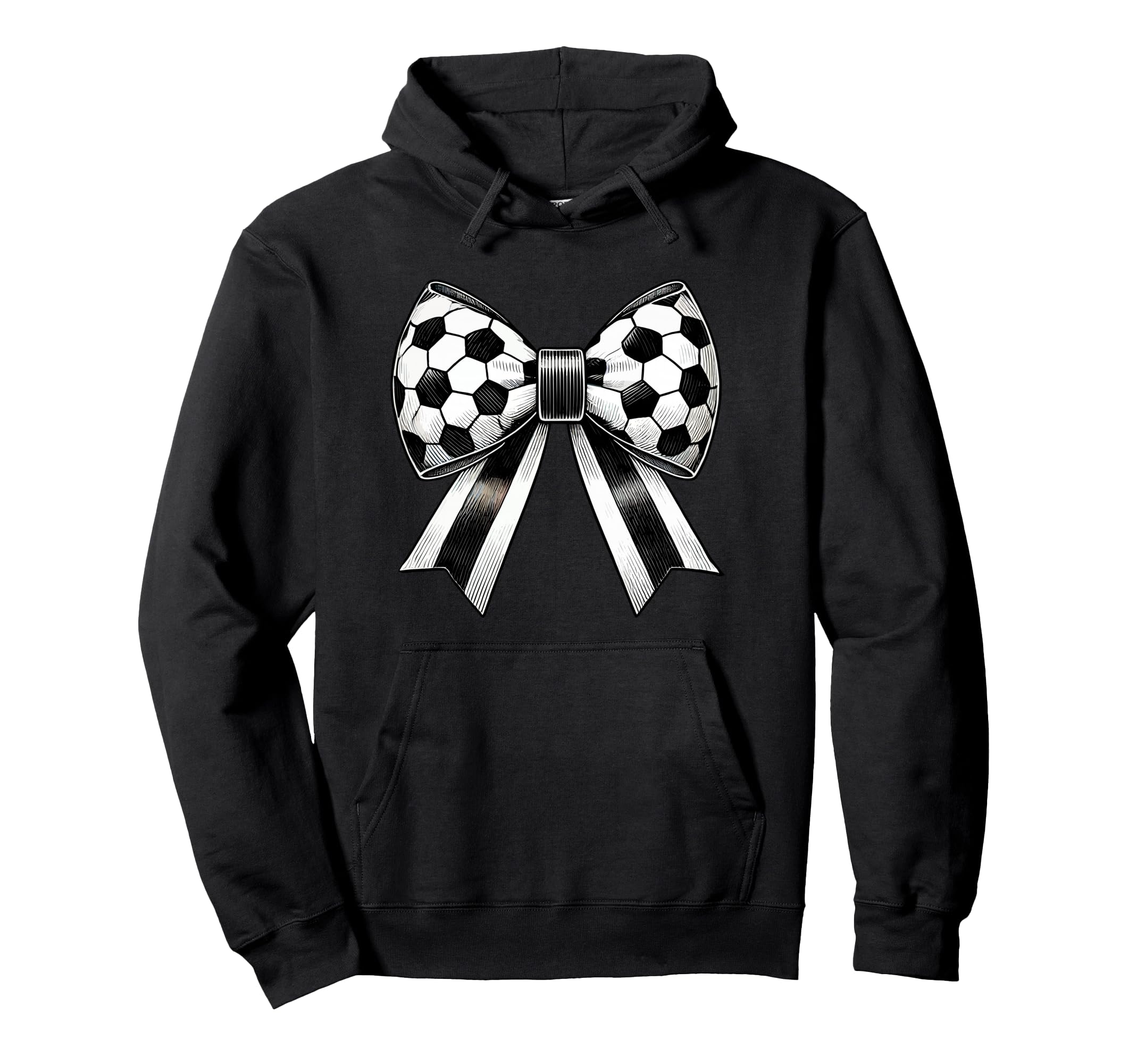 Coquette Soccer Bow Aesthetic Soccer Mom Hoodie - Minimalist Print Unisex