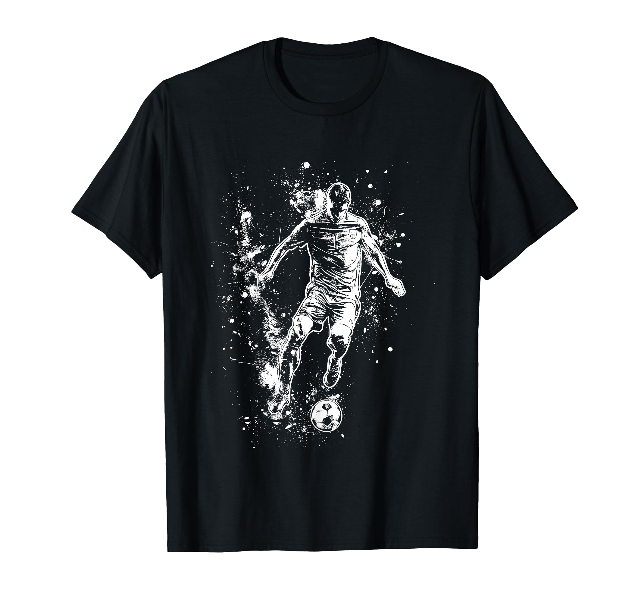 Soccer Player Sports Football Watercolor T-Shirt - Novelty Apparel Unisex