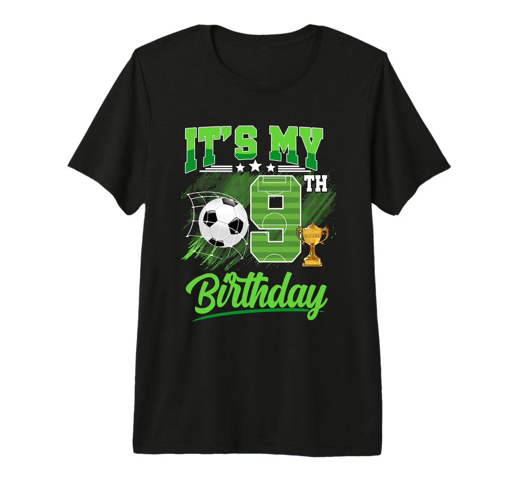 Its My 9Th Birthday Soccer Ball T-Shirt - Casual Everyday Wear for Adults