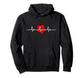 Heartbeat Soccer Soccer Hoodie - Graphic Print Unisex