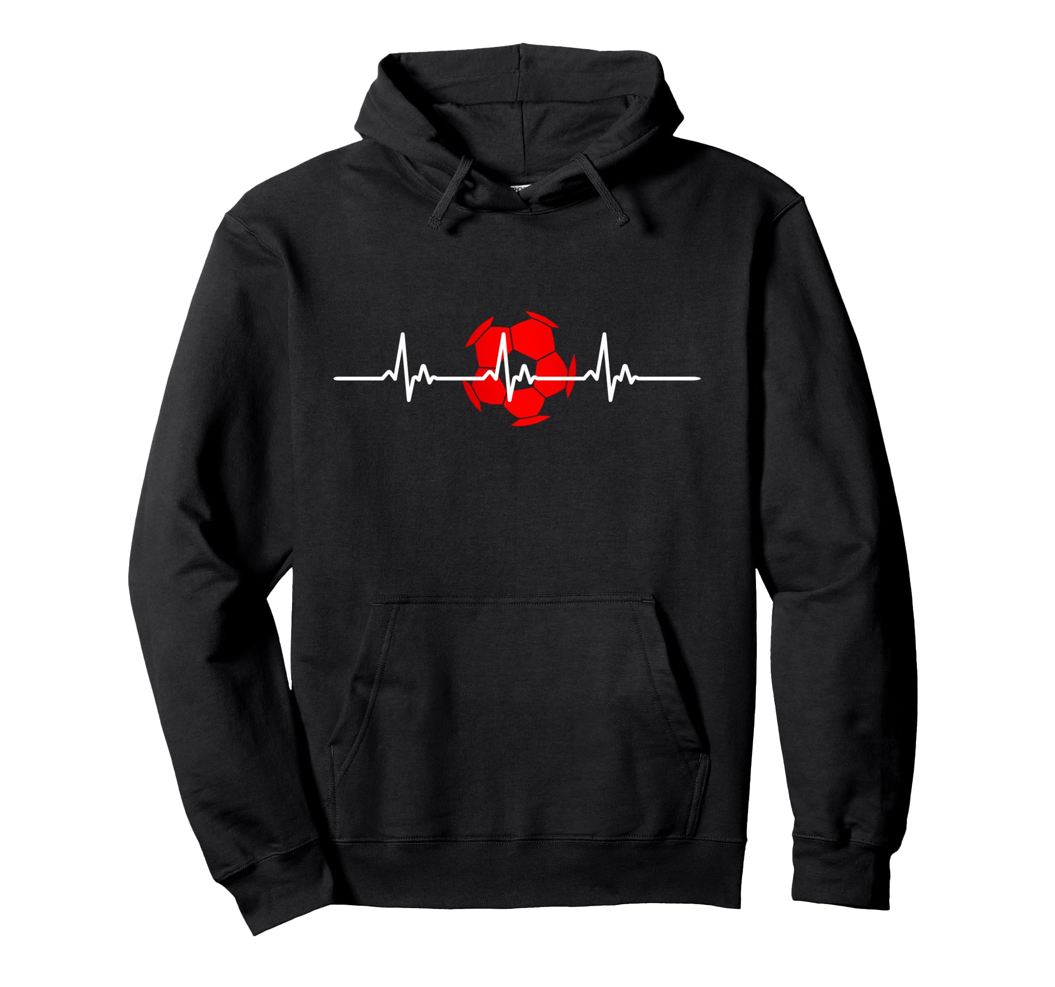 Heartbeat Soccer Soccer Hoodie - Graphic Print Unisex