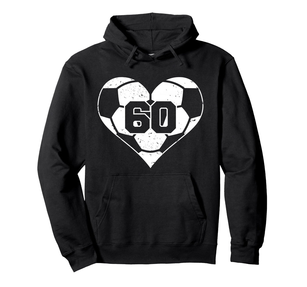 Soccer Heart Number 60 Jersey Sports Fan Hoodie - Trendy Graphic Men Women