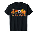 Fall Autumn Season Soccer Pumpkin T-Shirt - Aesthetic Graphic for Adults
