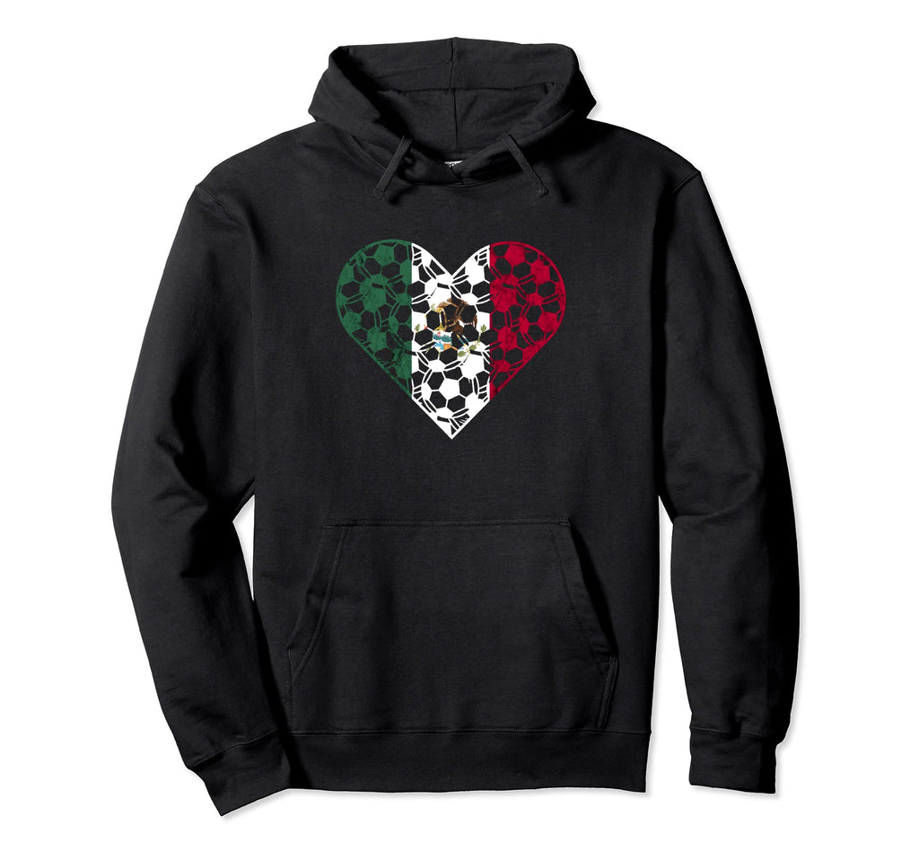 Mexican Flag Heart Mexican Soccer Team Hoodie - Streetwear Style Unisex