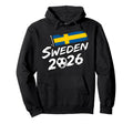 Sweden Soccer Football Game Player Fan Hoodie - Minimalist Print Men Women
