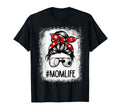 Bleached Mom Life Soccer Messy T-Shirt - Casual Everyday Wear Men Women