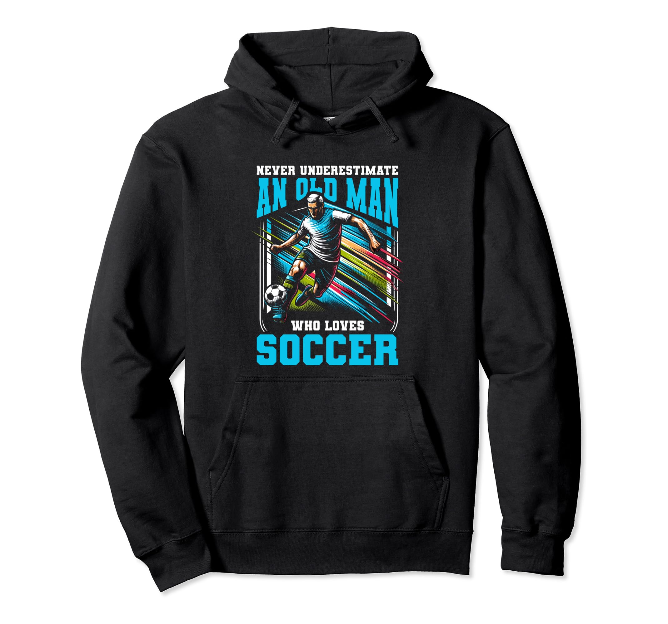 Never Underestimate Old Who Loves Hoodie - Aesthetic Graphic for Adults