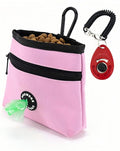 COOWONE Dog Treat Pouch with Pet Training Clicker, Detachable Dog Puppy Training Treat Bag, 900D Oxford Cloth Magnetic Closure Small Dog Walking Bag for Travel or Outdoor Use