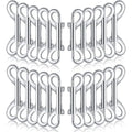 Hotop 20 Pcs 4.7 Inch Double Ended Bolt Snaps Hooks Zinc Alloy Trigger Chain Metal Clips Key Holder for Linking Key Chain Dog Leash Collar Pet Sling Feed Buckets(Silver)