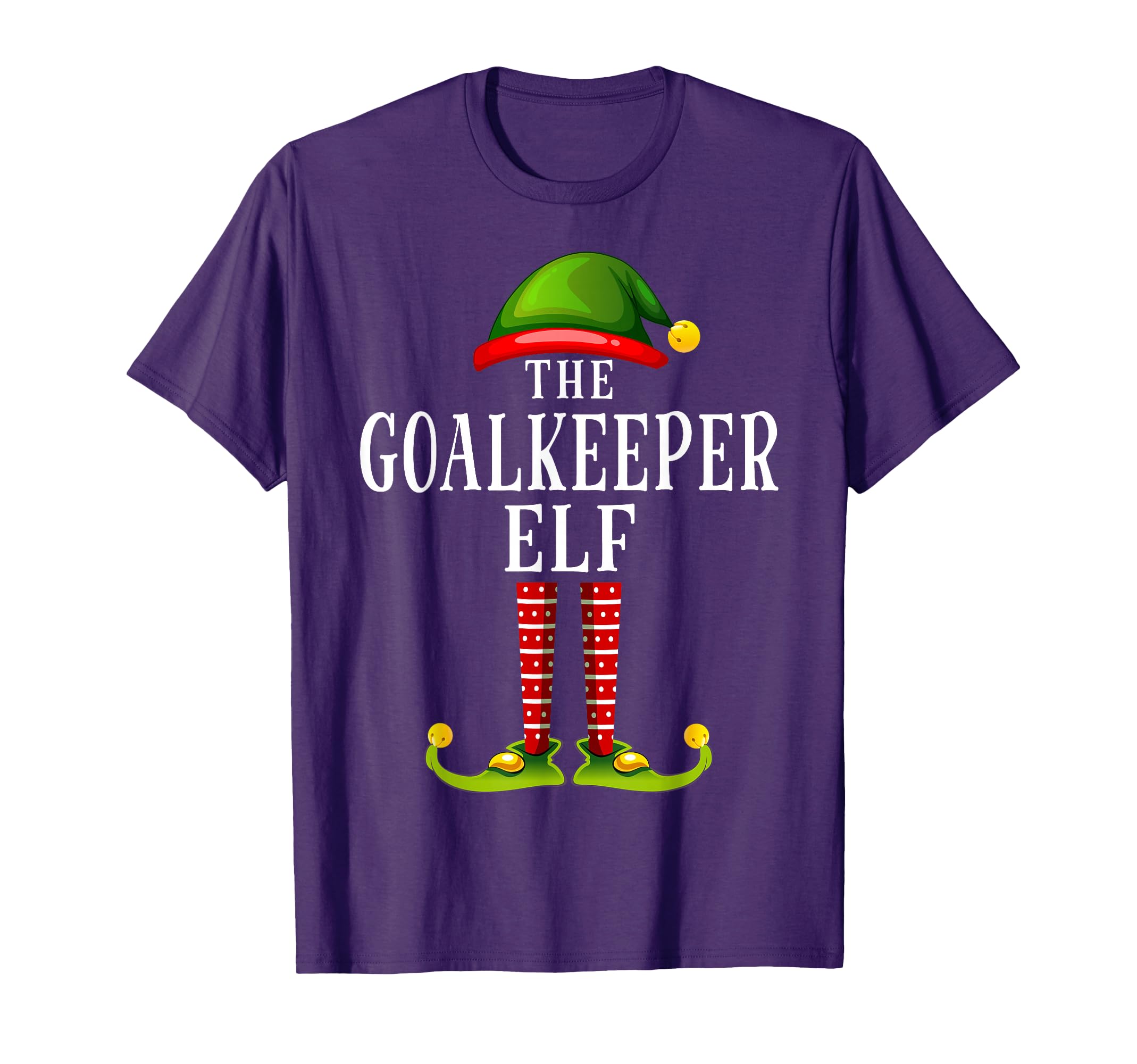 Goalkeeper Elf Matching Family Group Pjs T-Shirt - Graphic Print Men Women