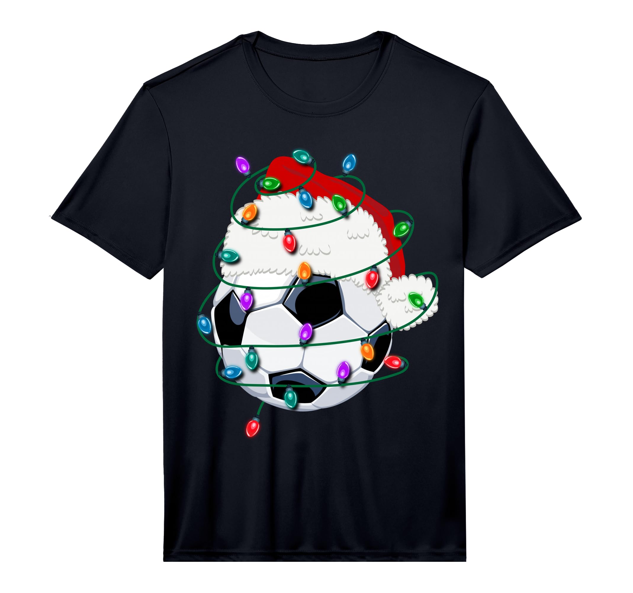 Santa Hat Gifts Light Ball Funny T-Shirt - Novelty Apparel Men Women
