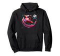 Vibrant Flamingo Soccer Ball Player Hoodie - Unique Graphic for Adults