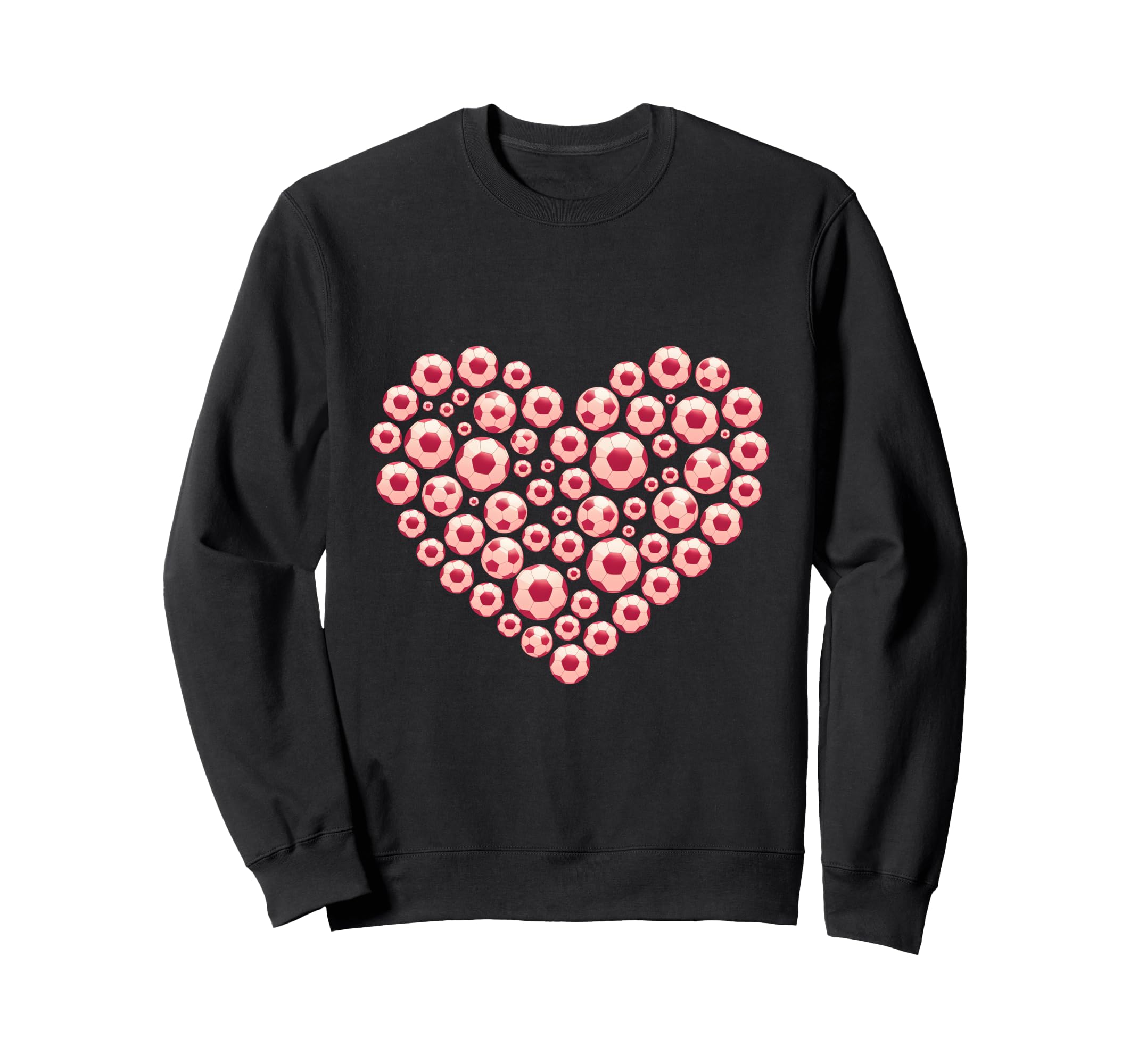 Soccer Happy Valentines Day Heart Sweatshirt - Trendy Graphic for Adults