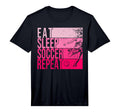 Eat Sleep Soccer Repeat Funny Footballer T-Shirt - Unique Graphic Unisex