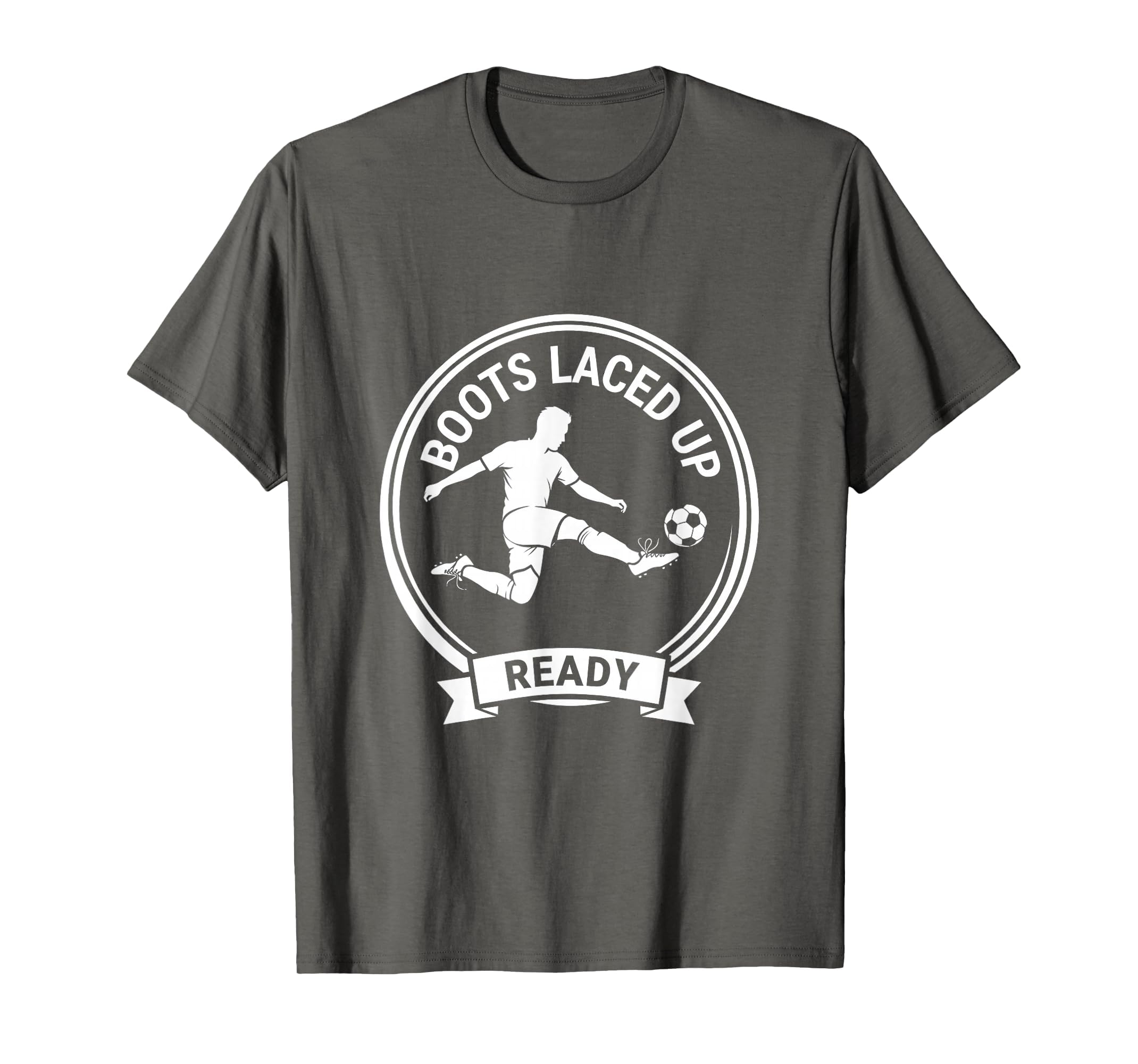 Soccer Boots Laced Up Ready T-Shirt - Novelty Apparel Men Women