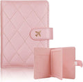 Melsbrinna Rfid Passport Holder for Travel women/Men, Cute Passport Wallet Rfid Blocking Card Slots, Rfid Passport Cover/CaseTravel Wallet, Passport Book Holder (1, LG PINK)