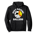 Busy Raising Ballers Funny Softball Hoodie - Unique Graphic Men Women