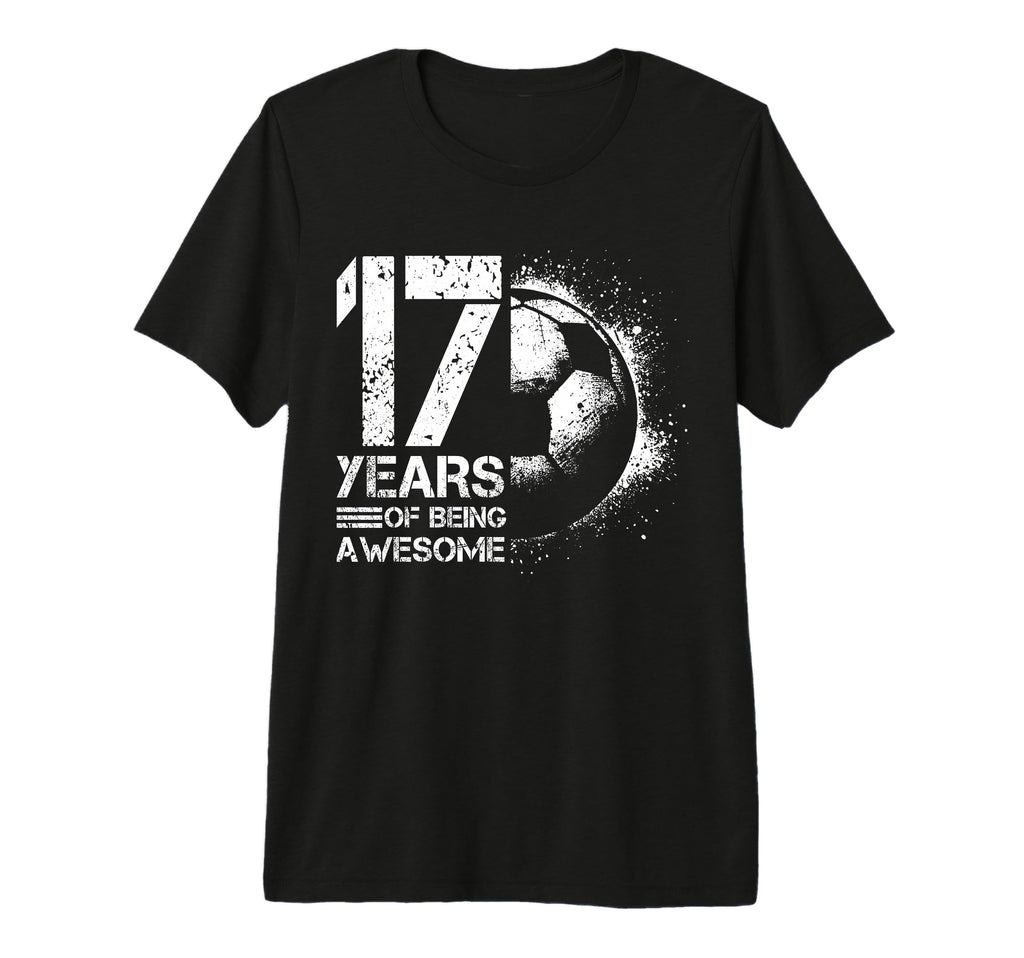 17Th Birthday Soccer Player T-Shirt - Fun Novelty Design Men Women