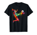 Watercolor Soccer Trapping Rainbow T-Shirt - Unique Graphic for Adults