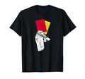 Referee Yellow Red Card Soccer Coach T-Shirt - Minimalist Print for Adults