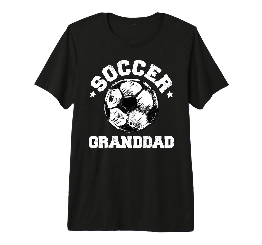 Mens Soccer Granddad Soccer Ball T-Shirt - Unique Graphic Men Women