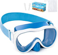 Kids Swim Goggles with Nose Cover, Anti-Leak Swim Mask with Elastic Fabric Strap, UV Protection Swimming Goggles for Kids