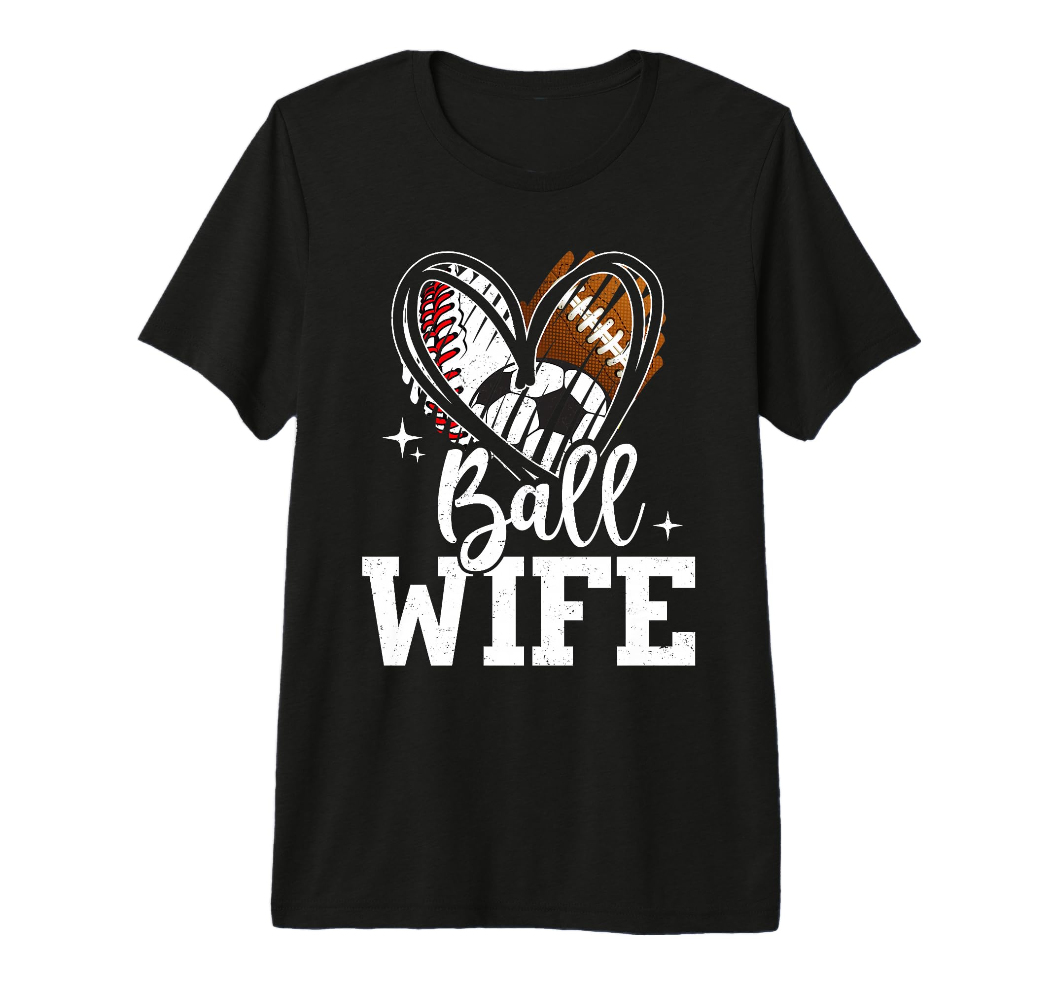 Ball Wife Baseball Football Soccer T-Shirt - Streetwear Style for Adults