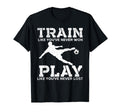 Train To Win Distressed Football T-Shirt - Fun Novelty Design Men Women