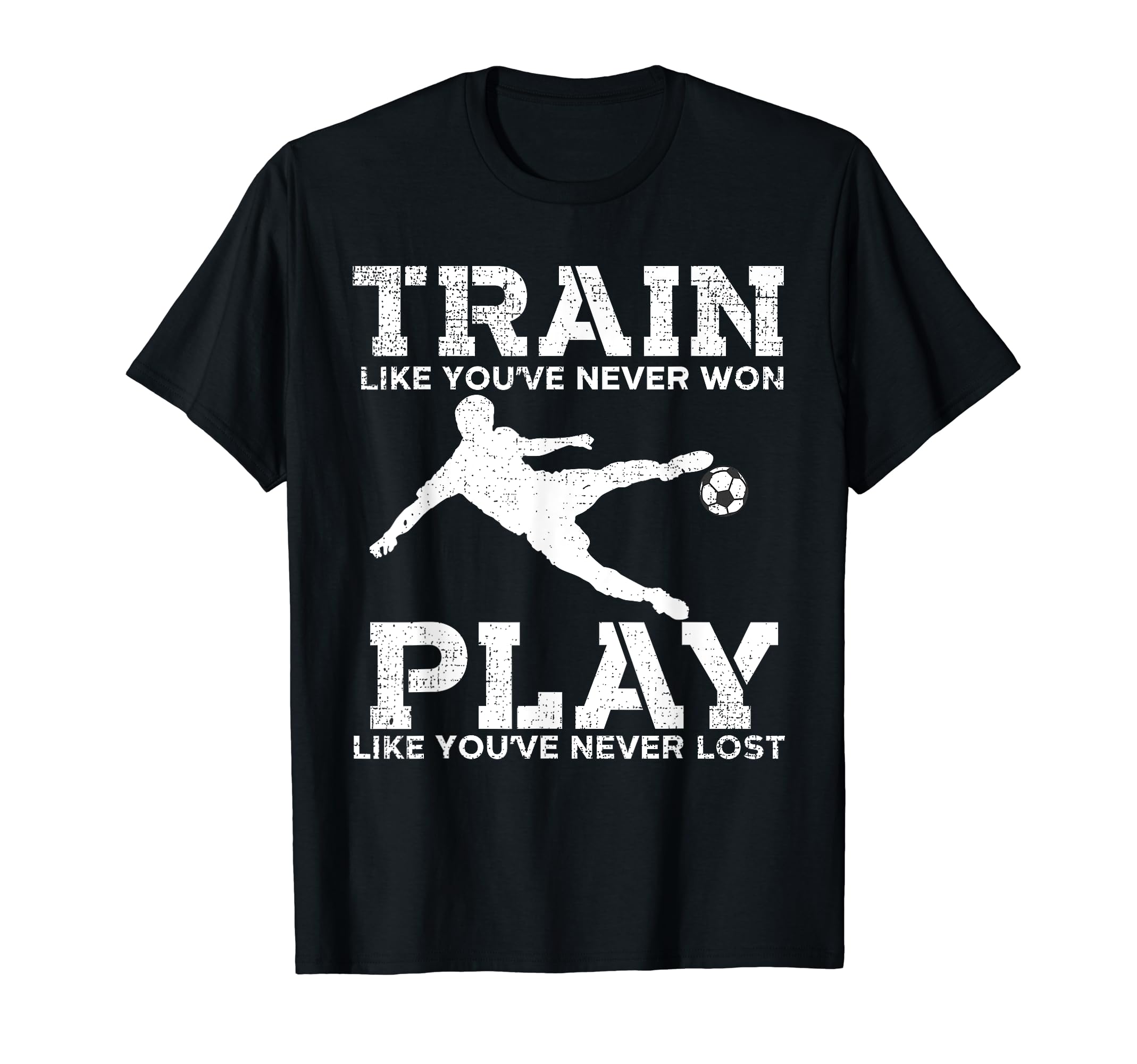 Train To Win Distressed Football T-Shirt - Aesthetic Graphic Unisex