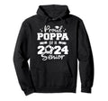 Proud Poppa 2024 Senior Funny Soccer Hoodie - Graphic Print for Adults