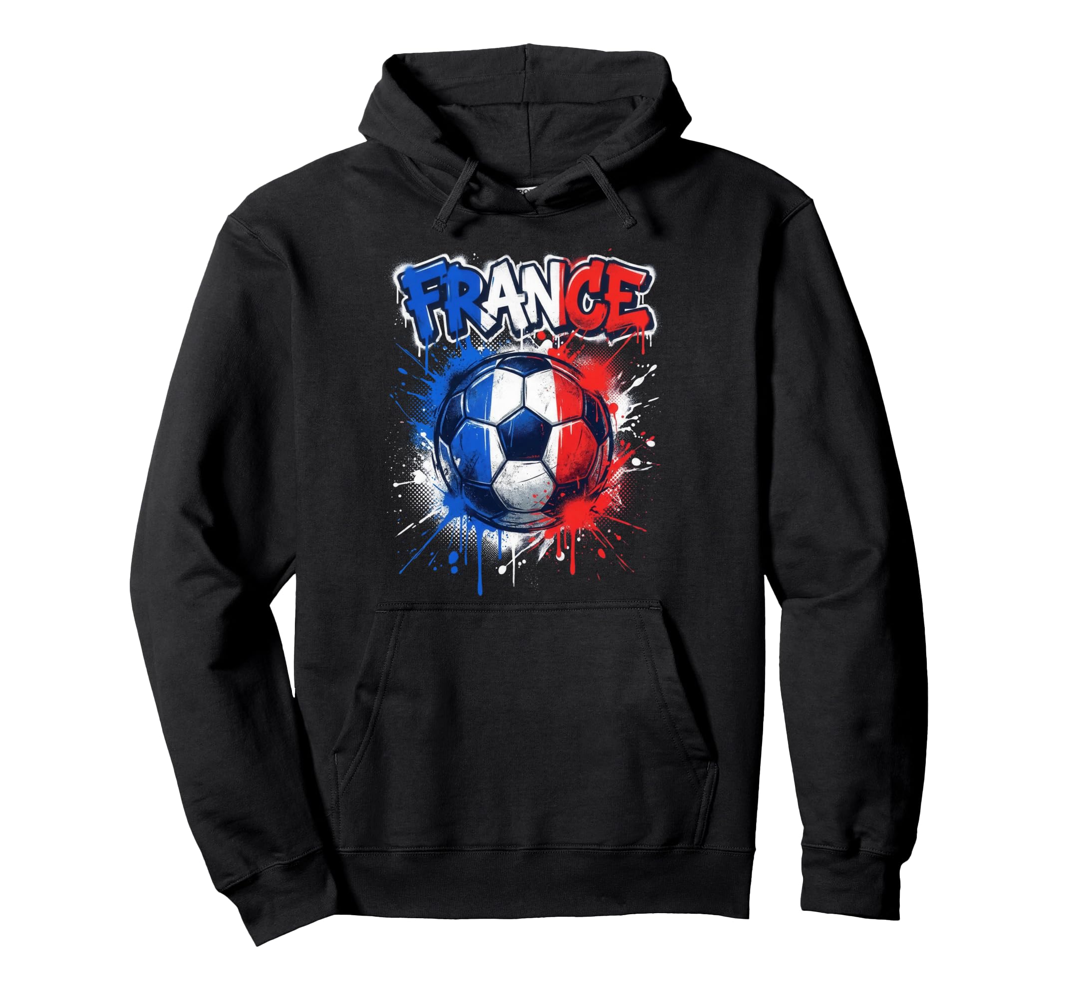 France Football Soccer Player Flag Hoodie - Trendy Graphic Men Women