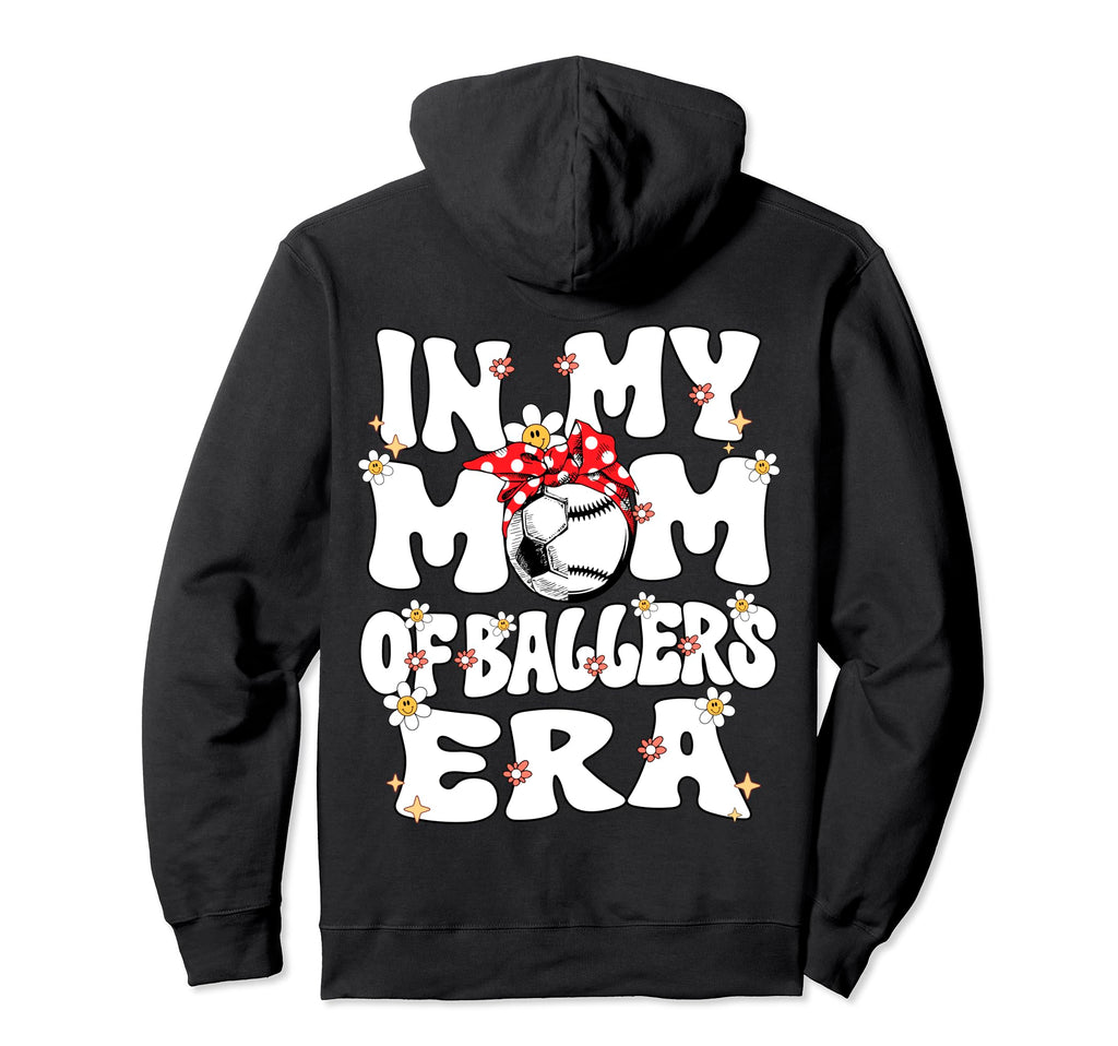 My Mom Baller Era Baseball Soccer Mom Hoodie - Minimalist Print for Adults